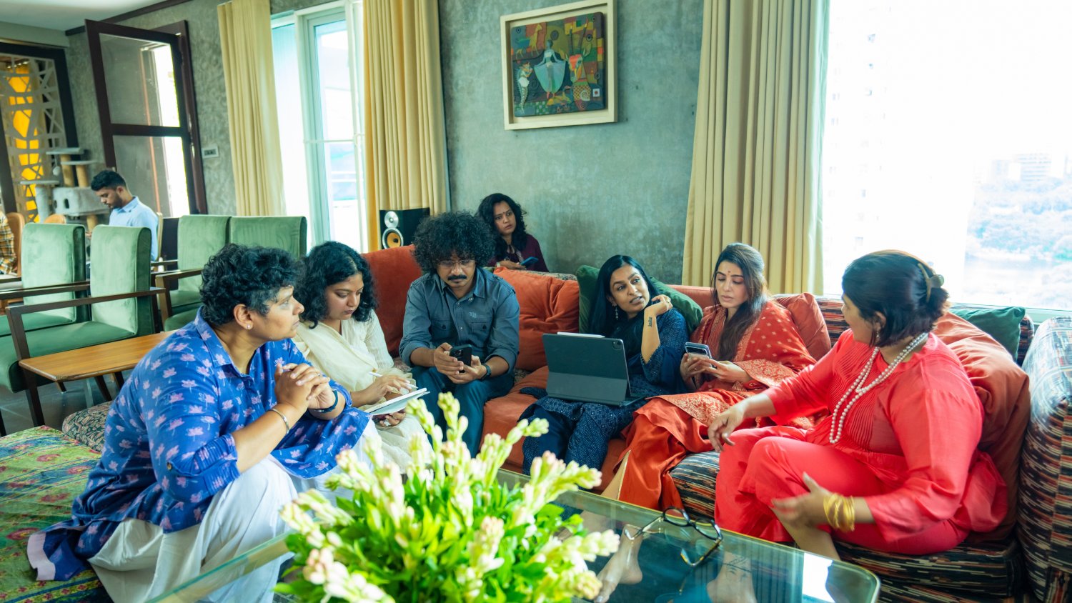 Maa Inti Bangaram team performing pooja rituals at movie launch