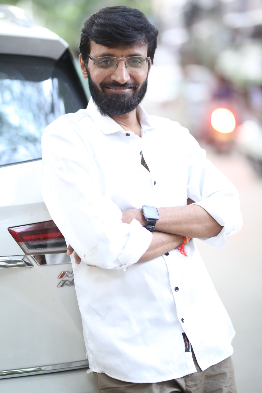 Mallikarjuna Elika showcasing smart casual style with confidence