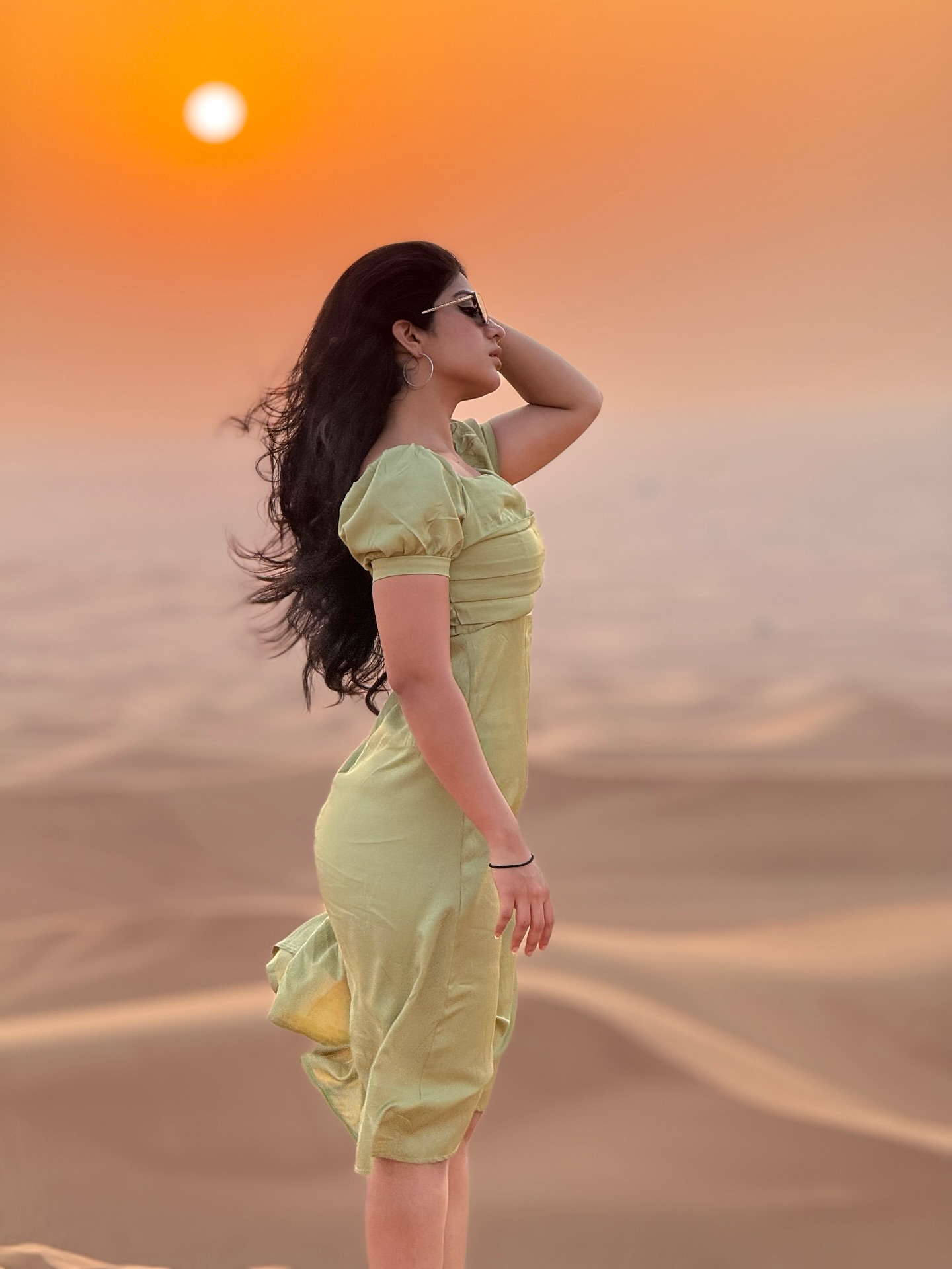 Megha Shetty stuns in yellow radiating desert elegance