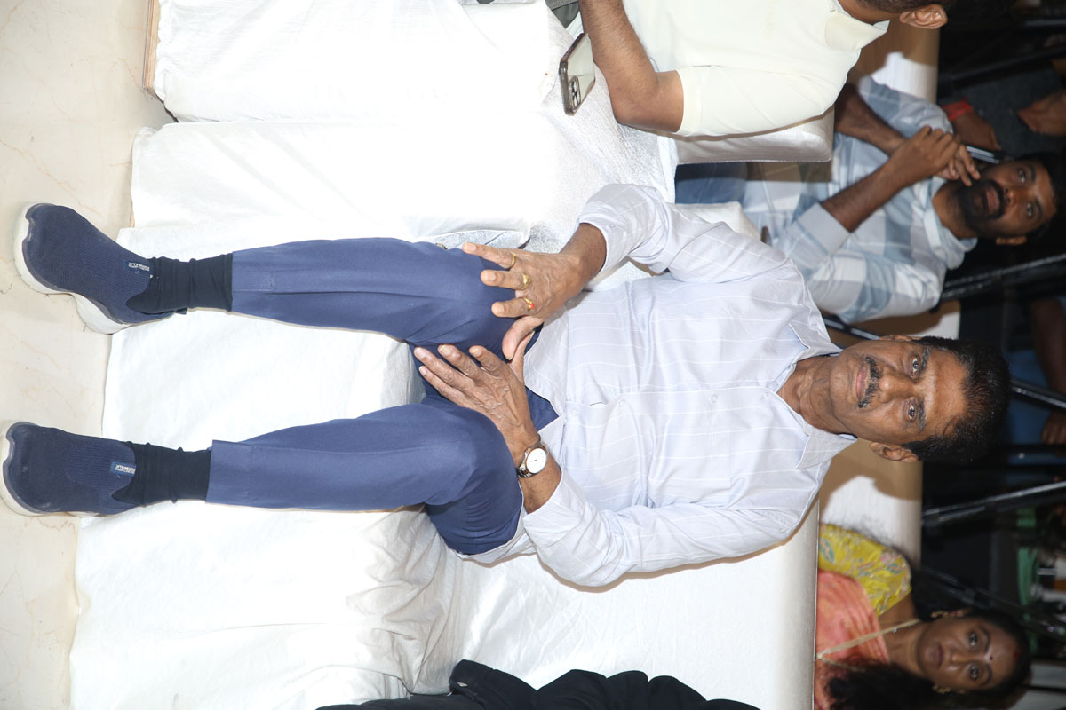 Producer KK Radha Mohan seated at Mirai event