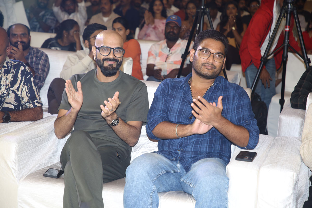 Raghu Ram and Venkatesh Maha seated together at Mirai function