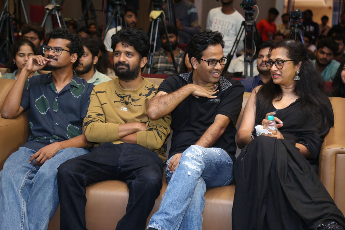 K V Anudeep discussing with Anitha Chowdary