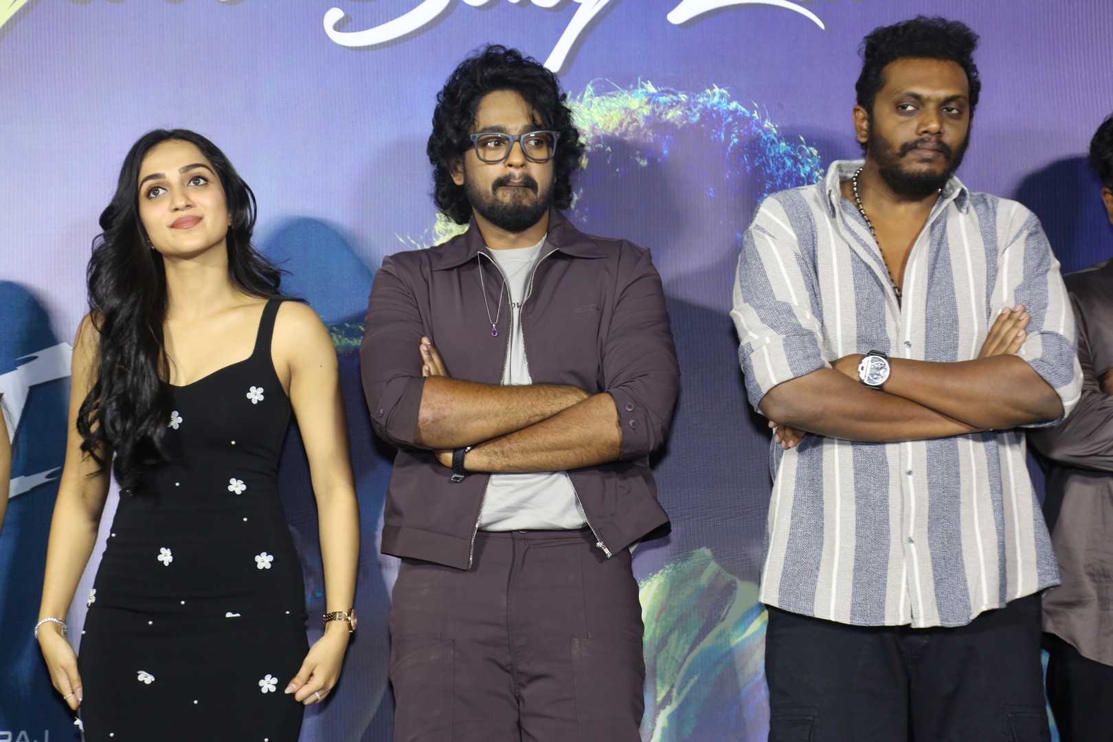 Sakshi Mhadolkar, Roshan Kanakala with director Sandeep Raj