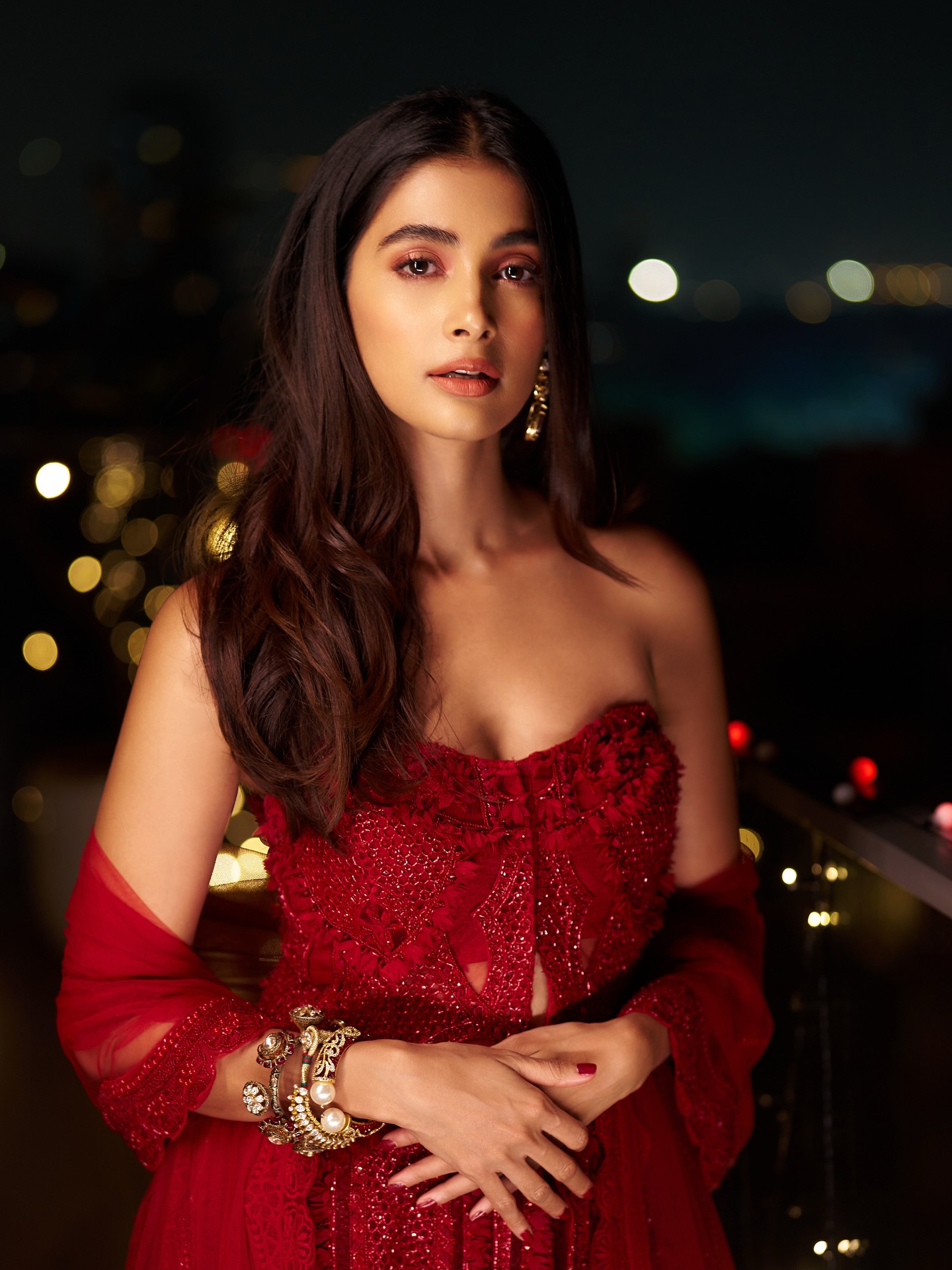 Pooja Hegde stuns in red blending glamour and grace