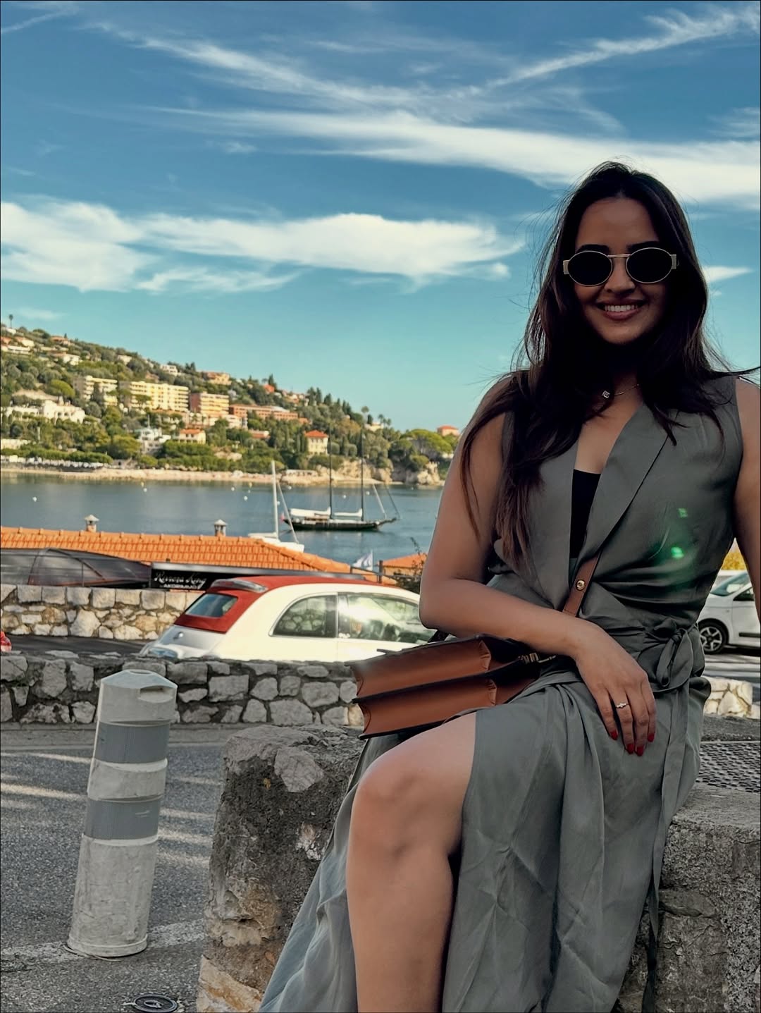 Pujita Ponnada showcasing stylish vibe with scenic backdrop