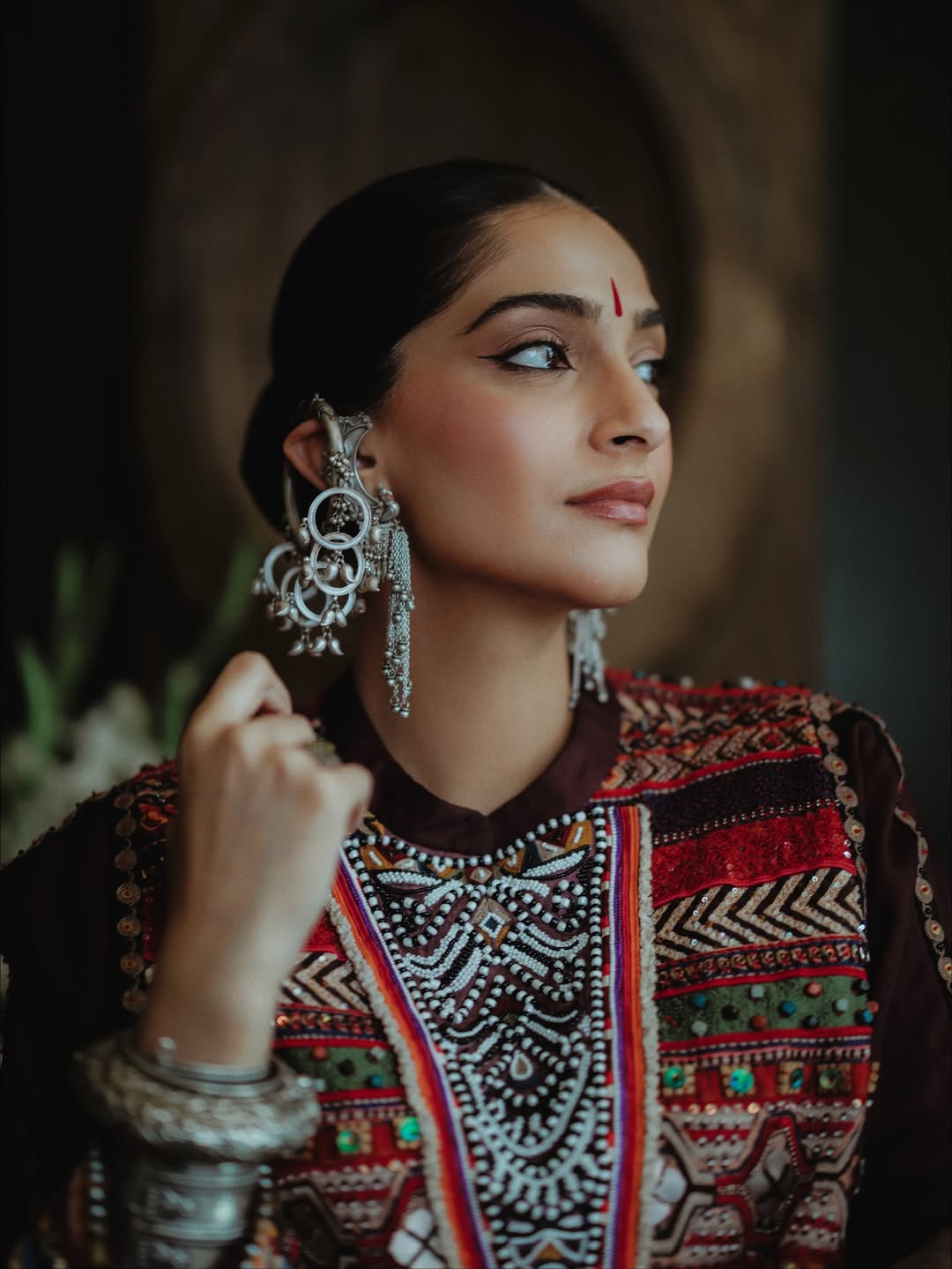 Sonam Kapoor in embroidered festive ensemble