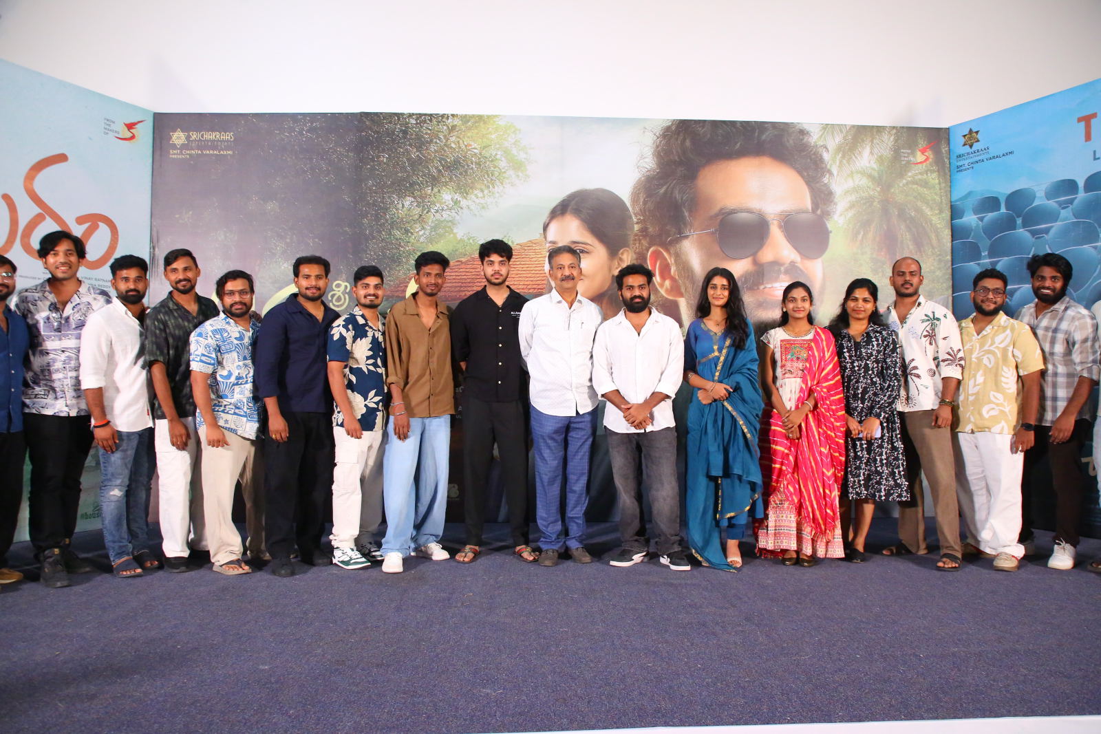 Film team celebrating teaser launch event