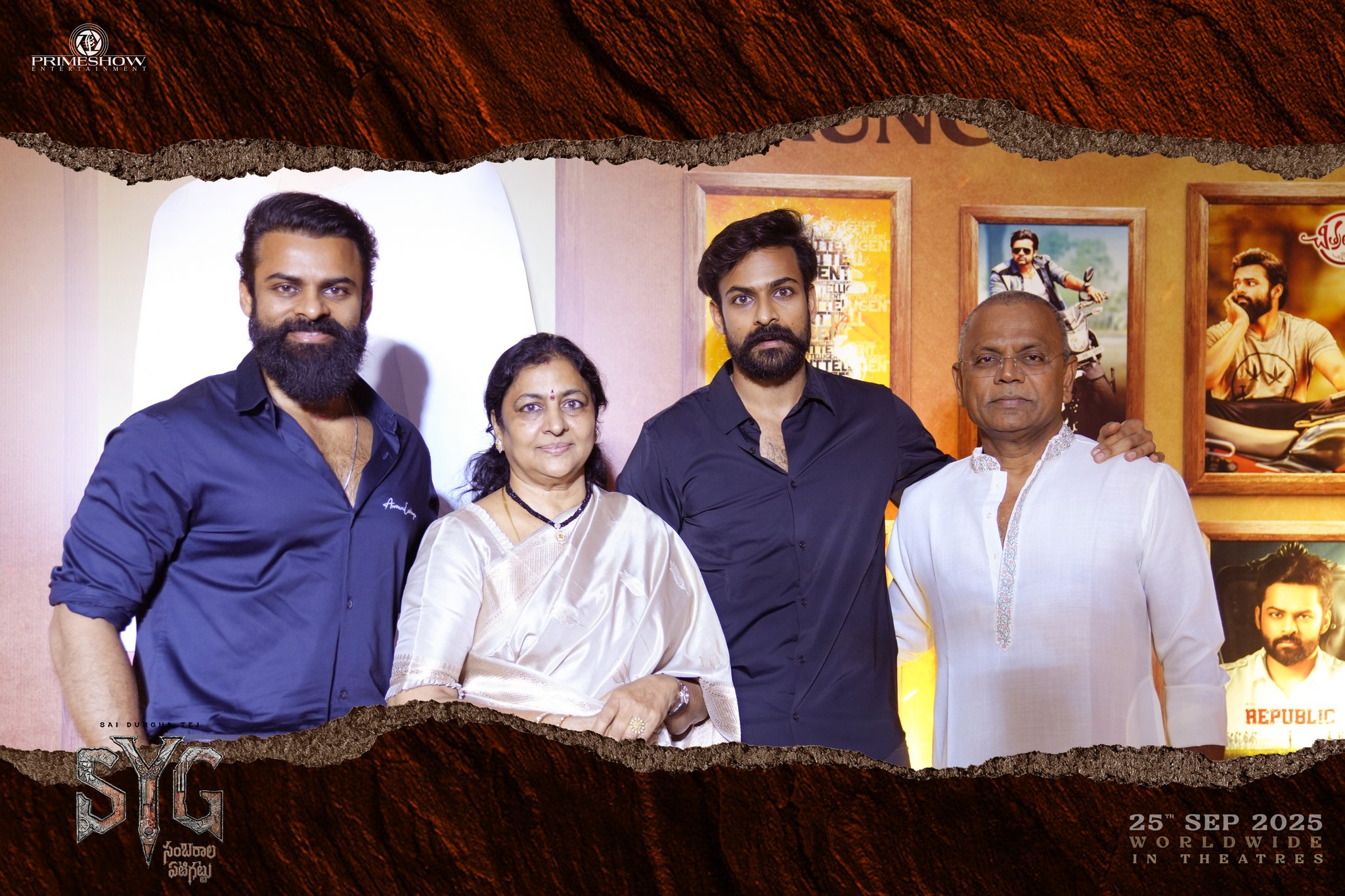 Sai Dharam Tej with team sharing a special moment
