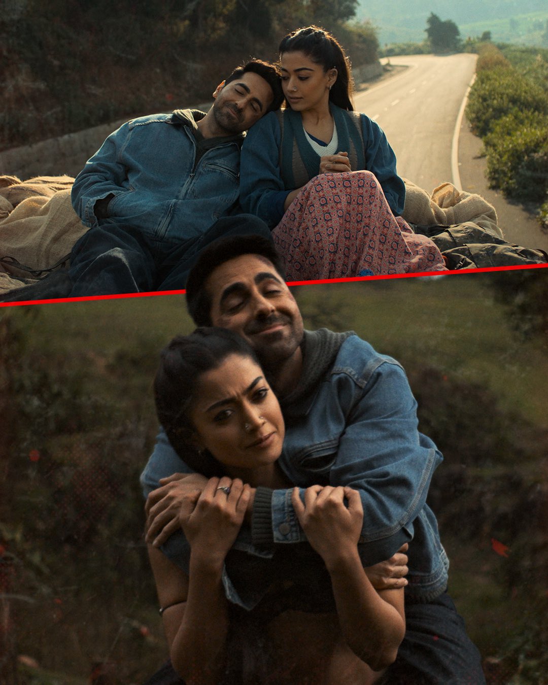 Rashmika Mandanna and Ayushmann Khurrana in Thamma movie still