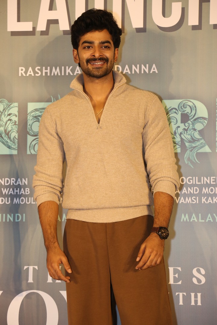Dheekshith Shetty posing confidently at event