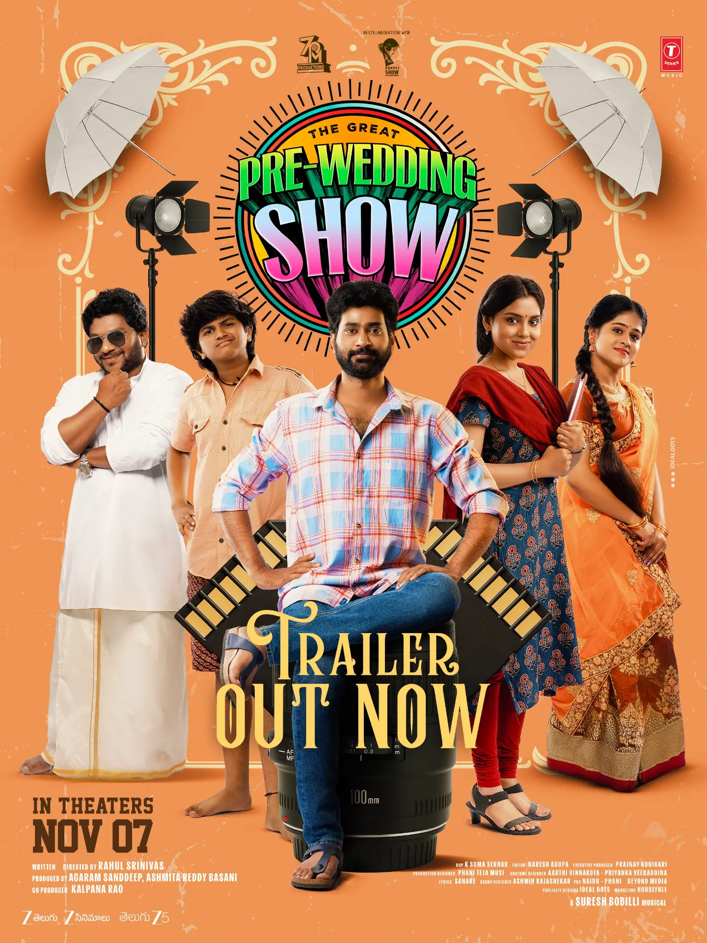 Thiruveer and Teena Sravya in The Great Pre-Wedding Show trailer launch