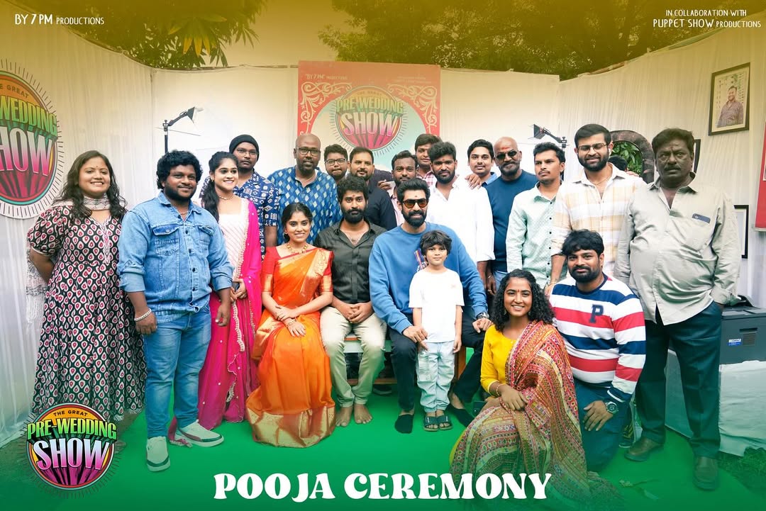 The Great Pre-Wedding Show pooja launch ceremony with team