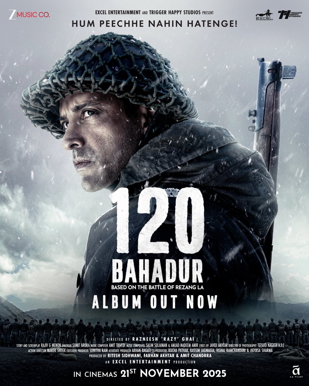 120 Bahadur movie album release announcement