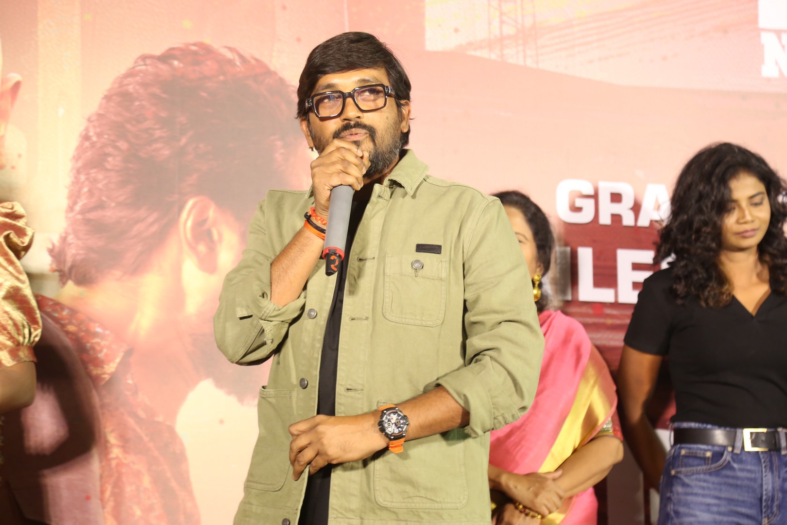 Kushendar Ramesh Reddy delivering speech