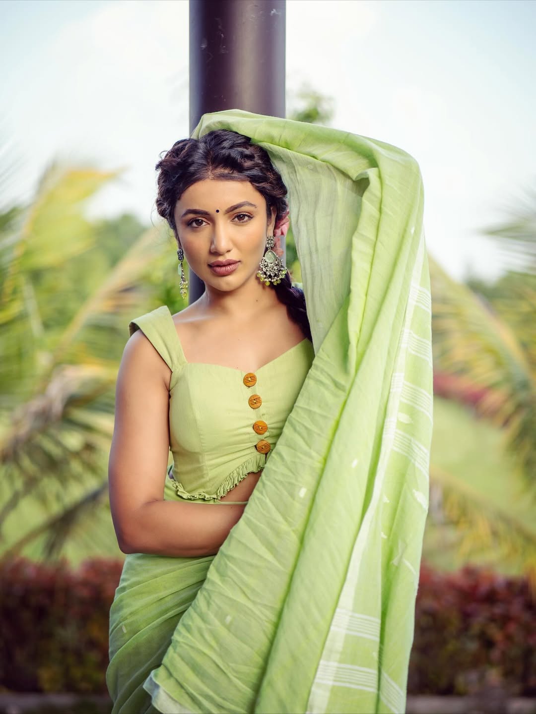 Tejaswi Madivada blending tradition and attitude in green