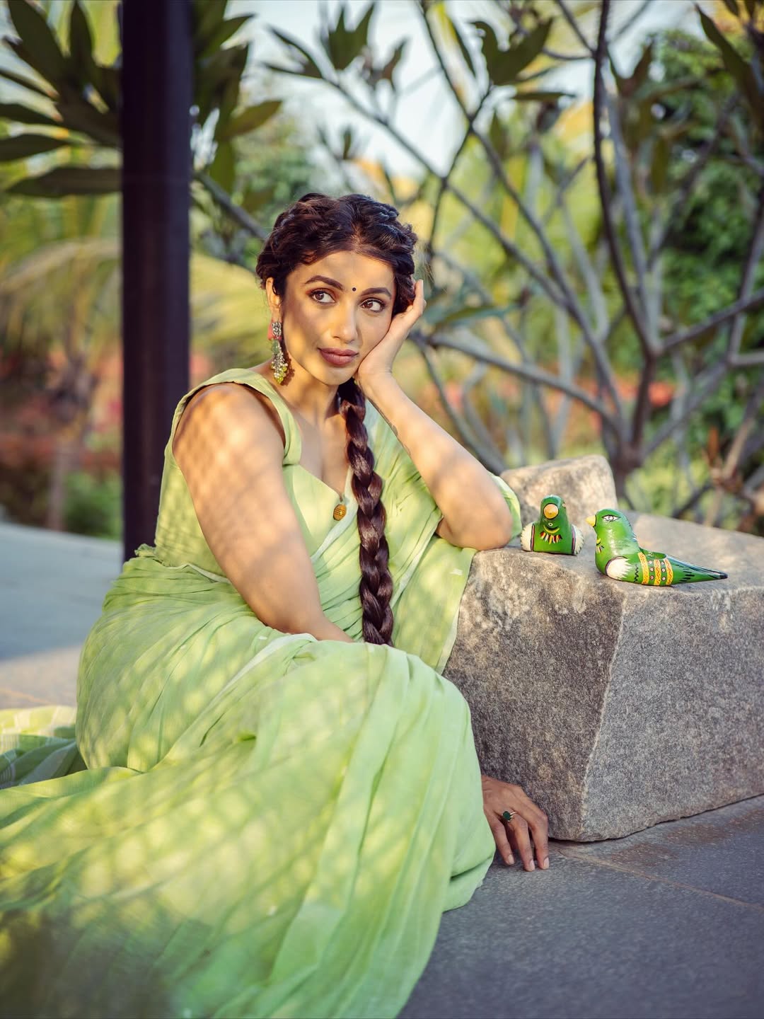 Tejaswi Madivada graceful in serene green with playful twist