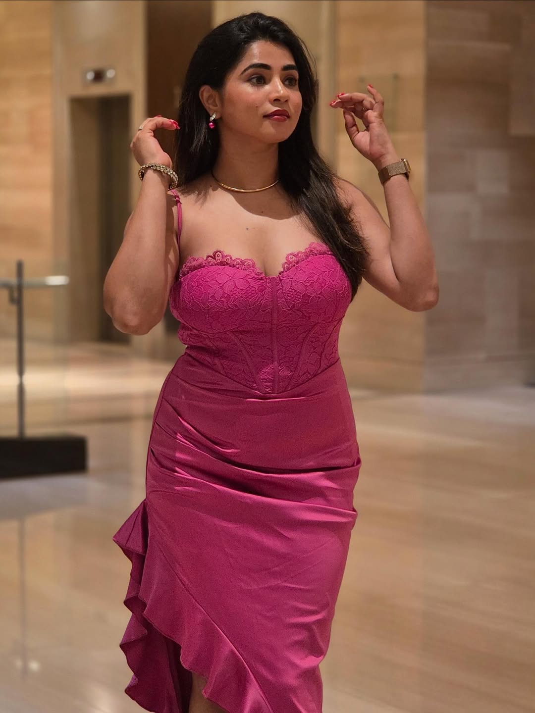 Viranika Shetty stylish and spirited in her pink outfit