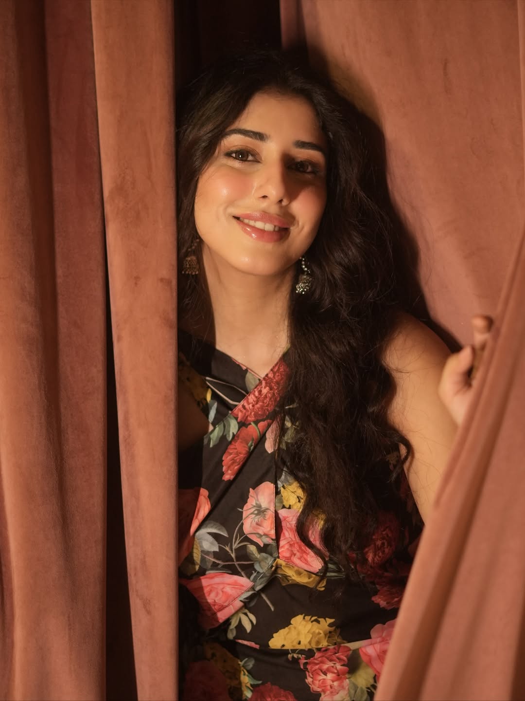 Jasmin Bajwa radiant floral elegance with charming confidence