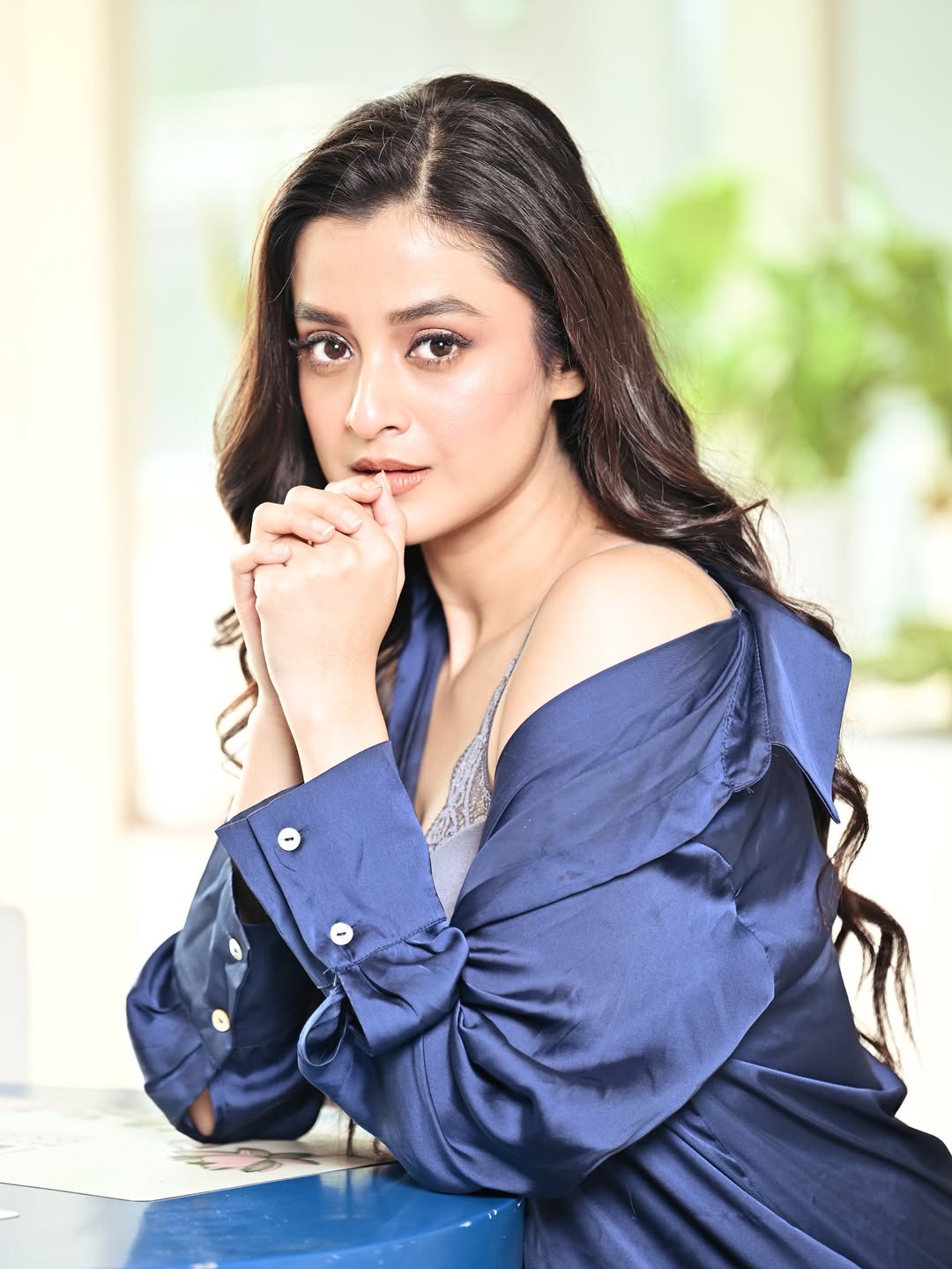 Darshana Banik shining in chic navy elegance