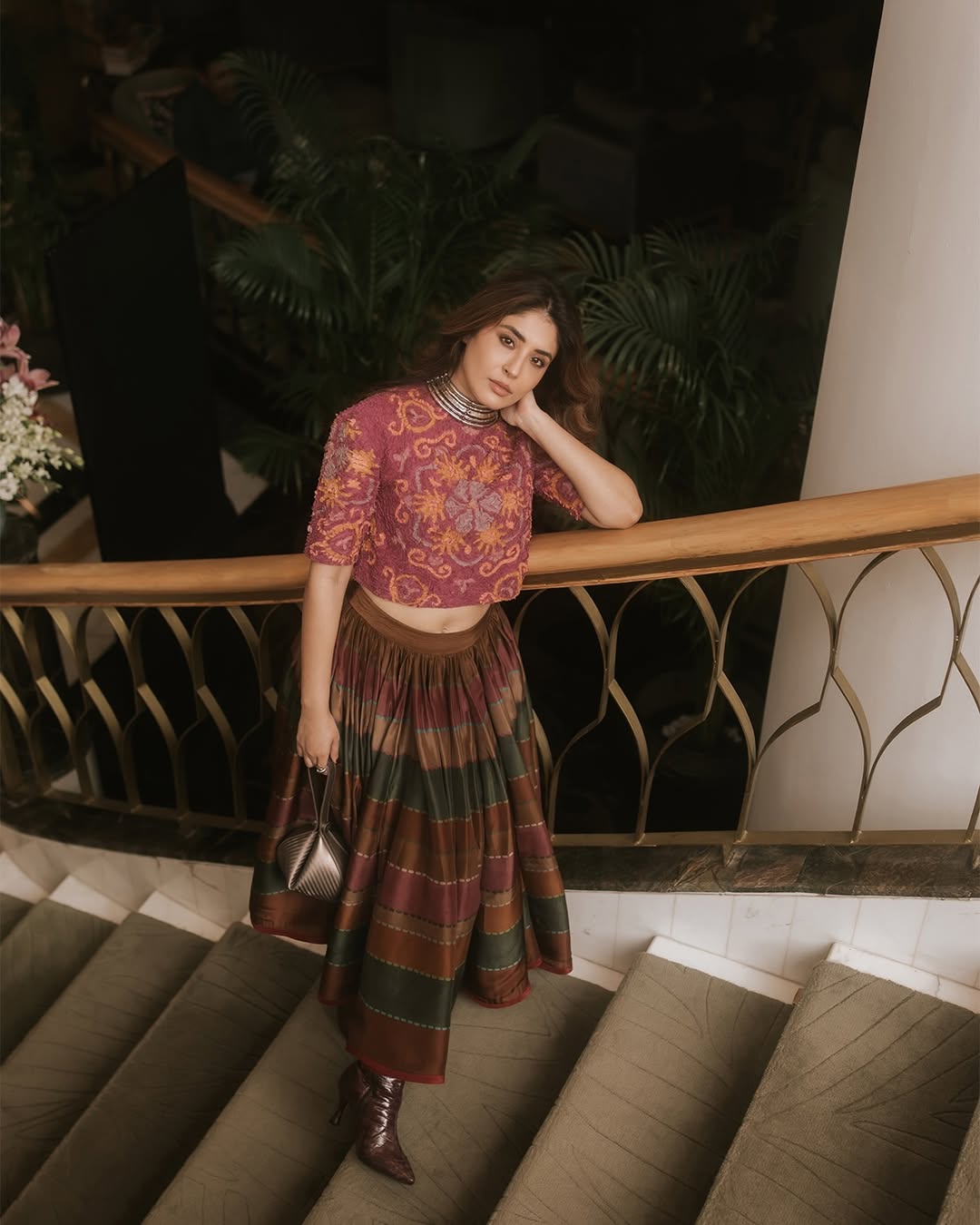 Kritika Kamra turning a staircase into her runway