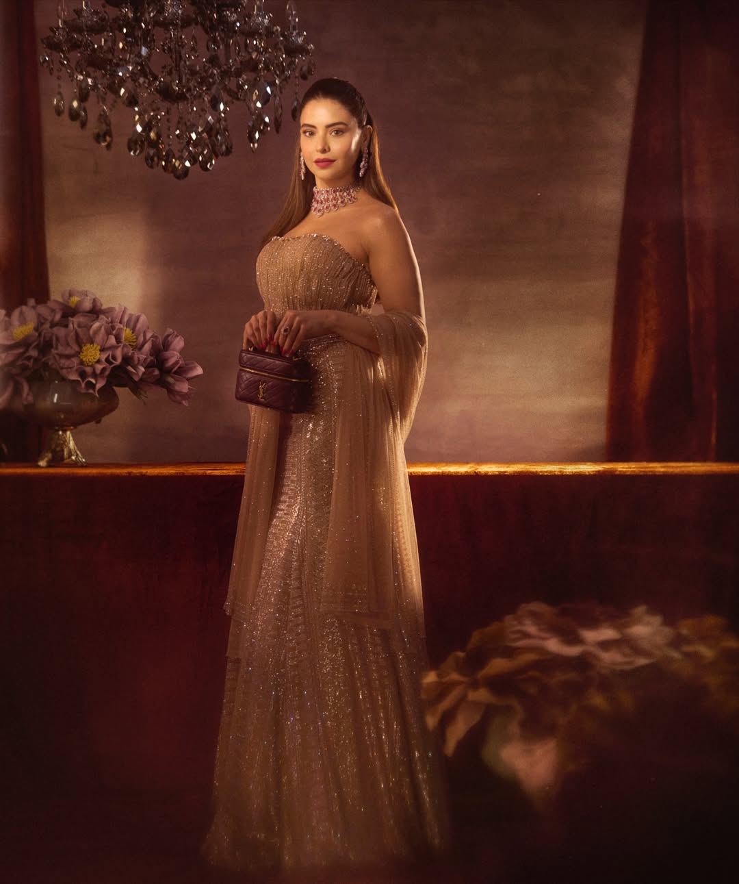 Aamna Shariff radiant in timeless gold gown