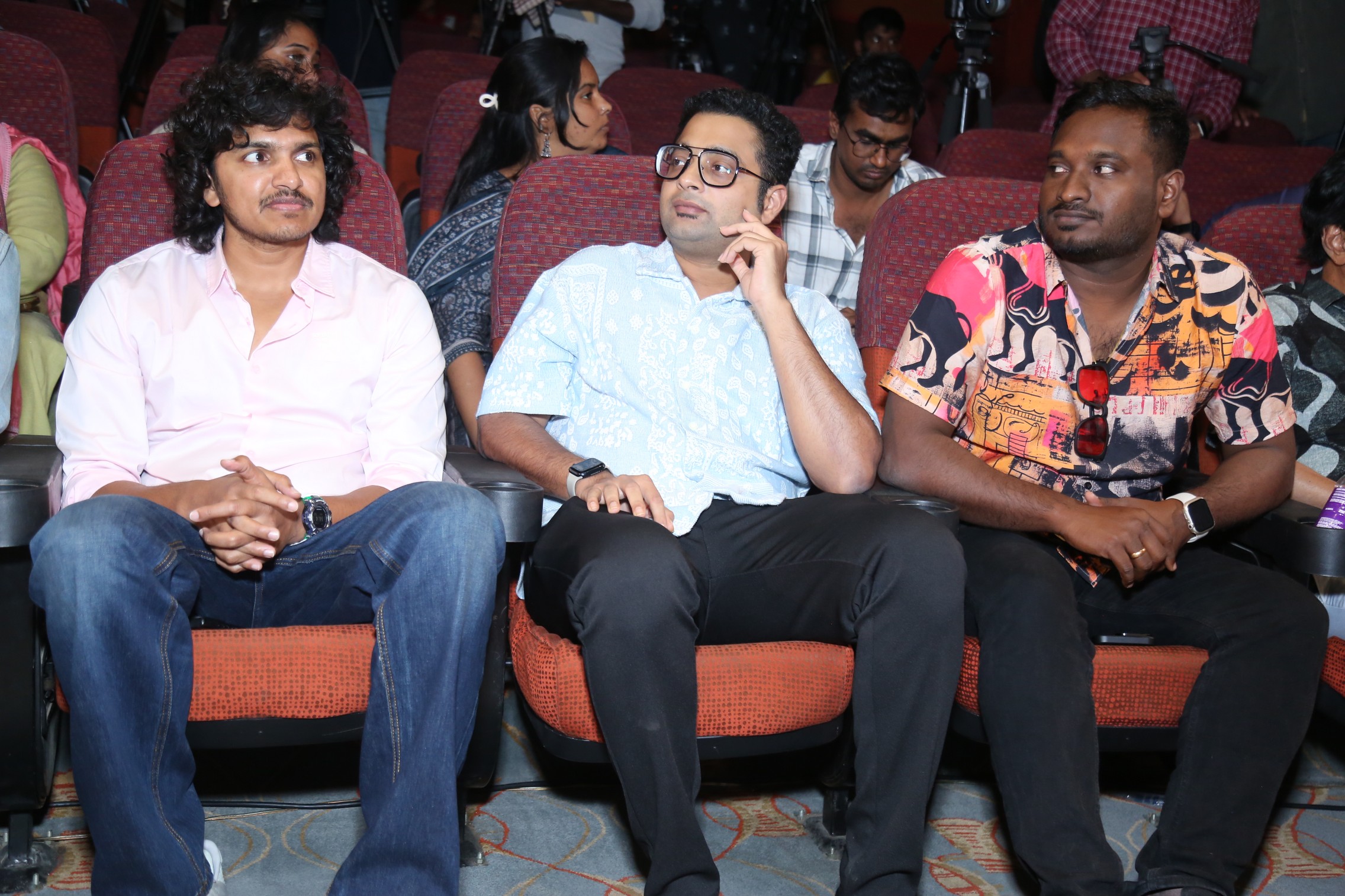 Mahesh Babu P Vivek and Mervin seated during interaction