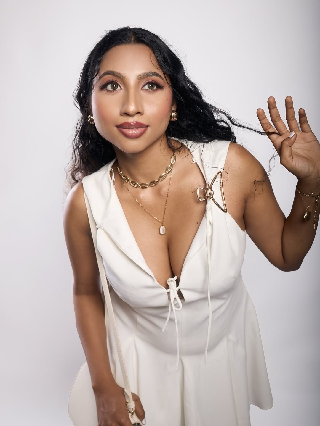 Anjana Mohan exuding elegance in chic white ensemble