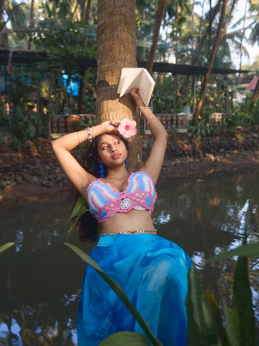 Anjana Mohan chic in dress with nature vibes