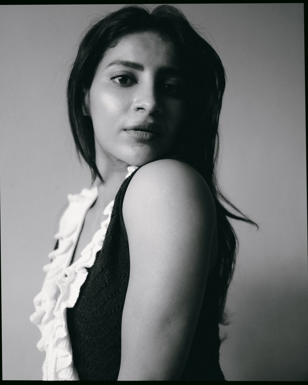 Ayra Krishna owns timeless monochrome look with attitude