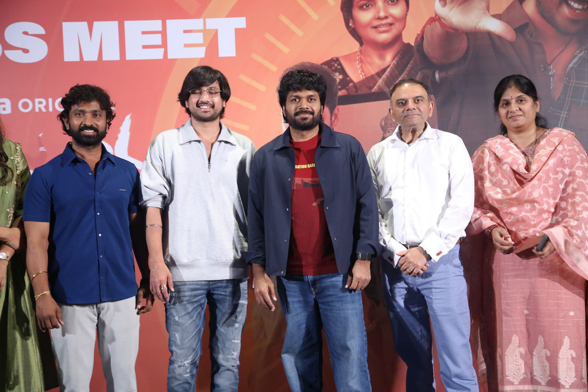 Chiranjeeva team posing with Anil Ravipudi