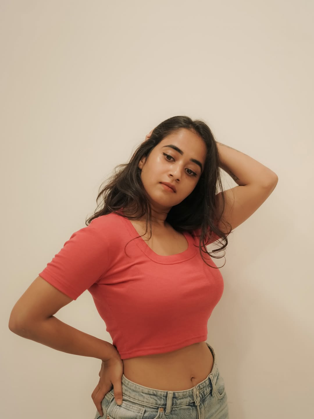 Deepthi Sunaina flaunting casual chic with confident attitude