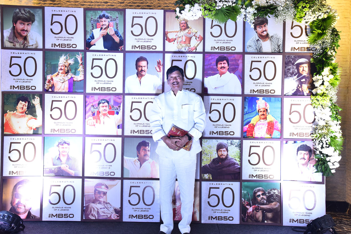 Rajendra Prasad standing elegantly as he poses for the media.