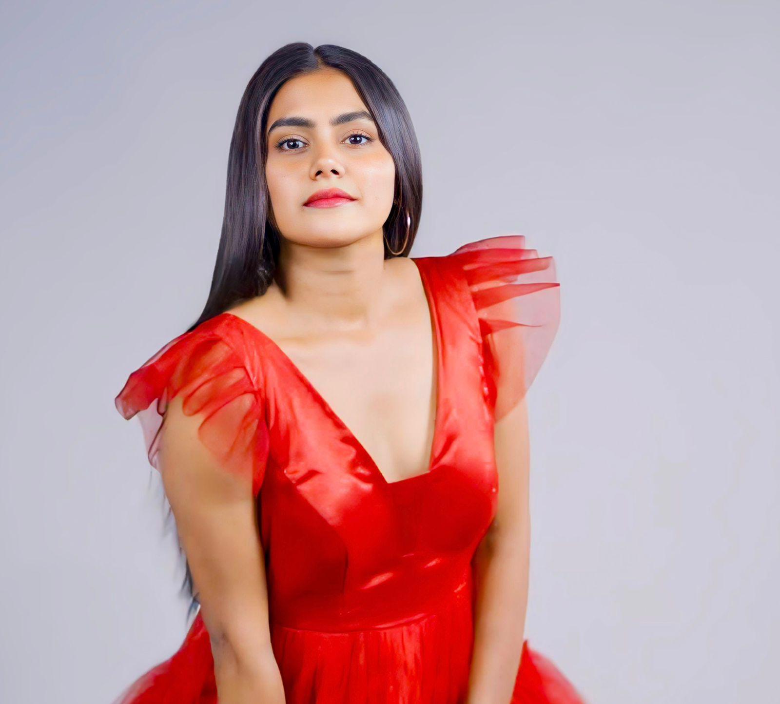 Gagana Malnad stunning in bold red elegance