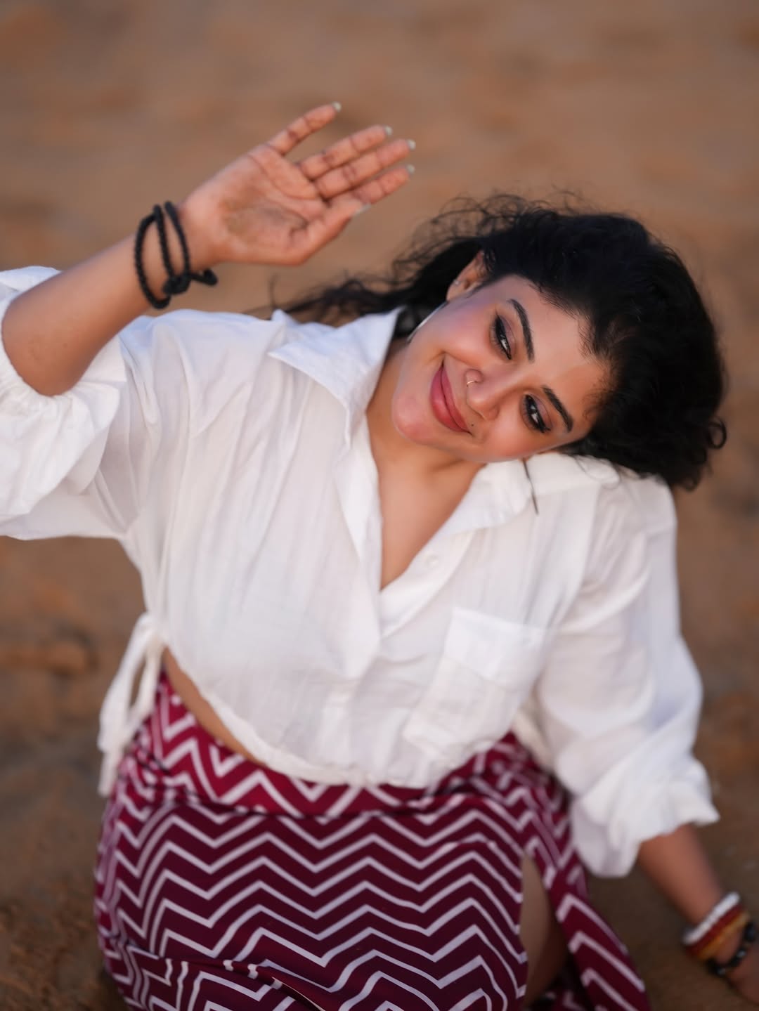 Gayathri Shan radiating casual charm with vibrant style