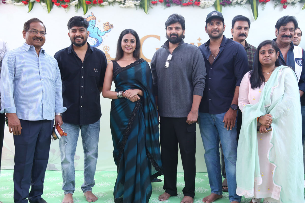 Film cast posing for media