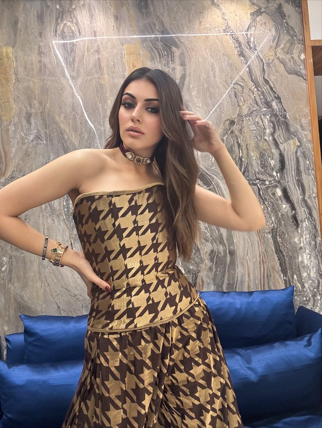 Hansika Motwani showcasing timeless elegance with playful fashion twist