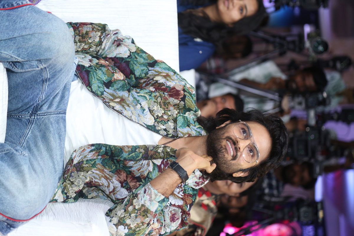 Sudheer Babu seated during Jatadhara event