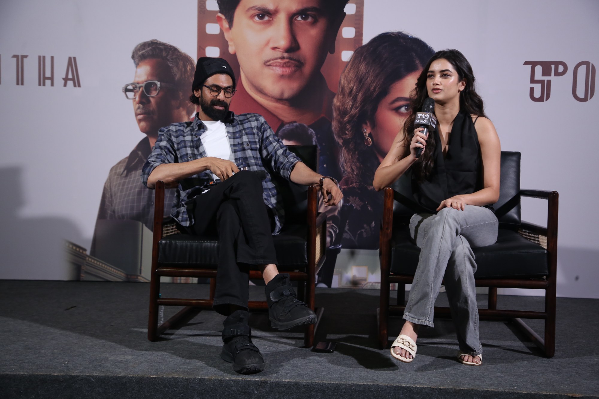 Bhagyashri Borse interacting with media