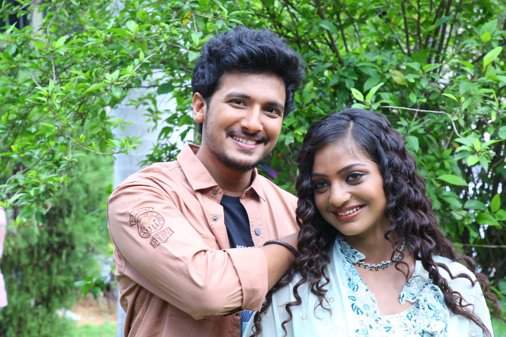 Sia Charan and Monalisa Bhosle smiling at Life movie event