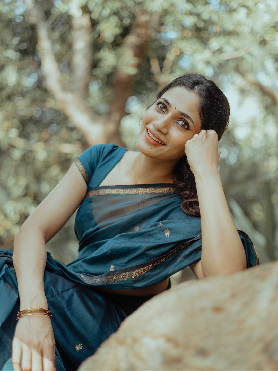 Losliya Mariyanesan blending tradition with playful elegance