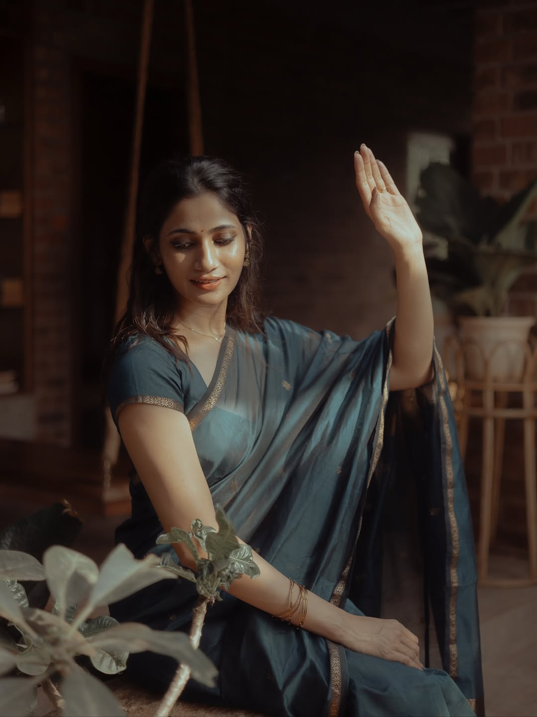 Losliya Mariyanesan radiating elegance with a playful spark