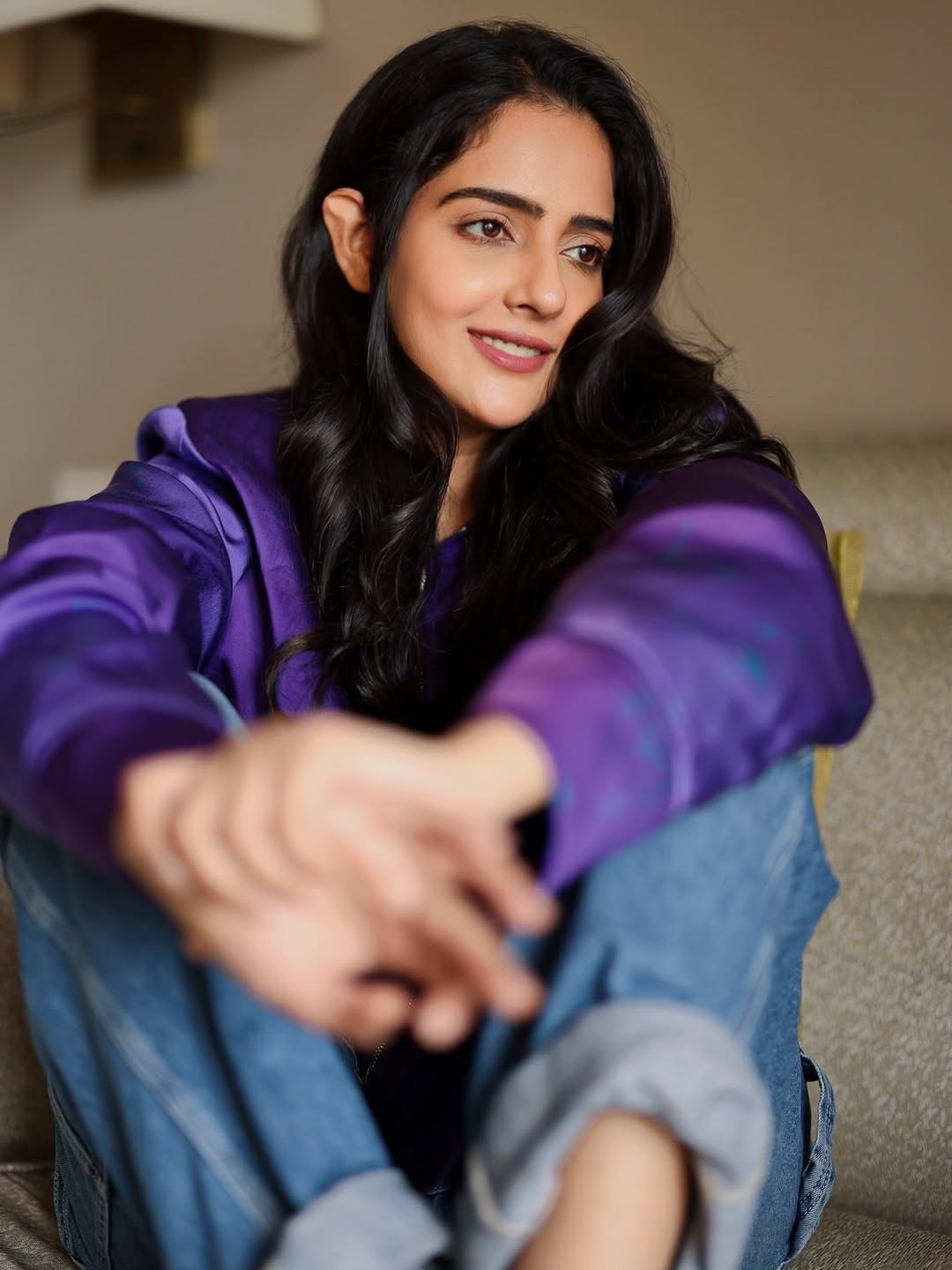 Malvi Malhotra shines in vibrant purple with confidence