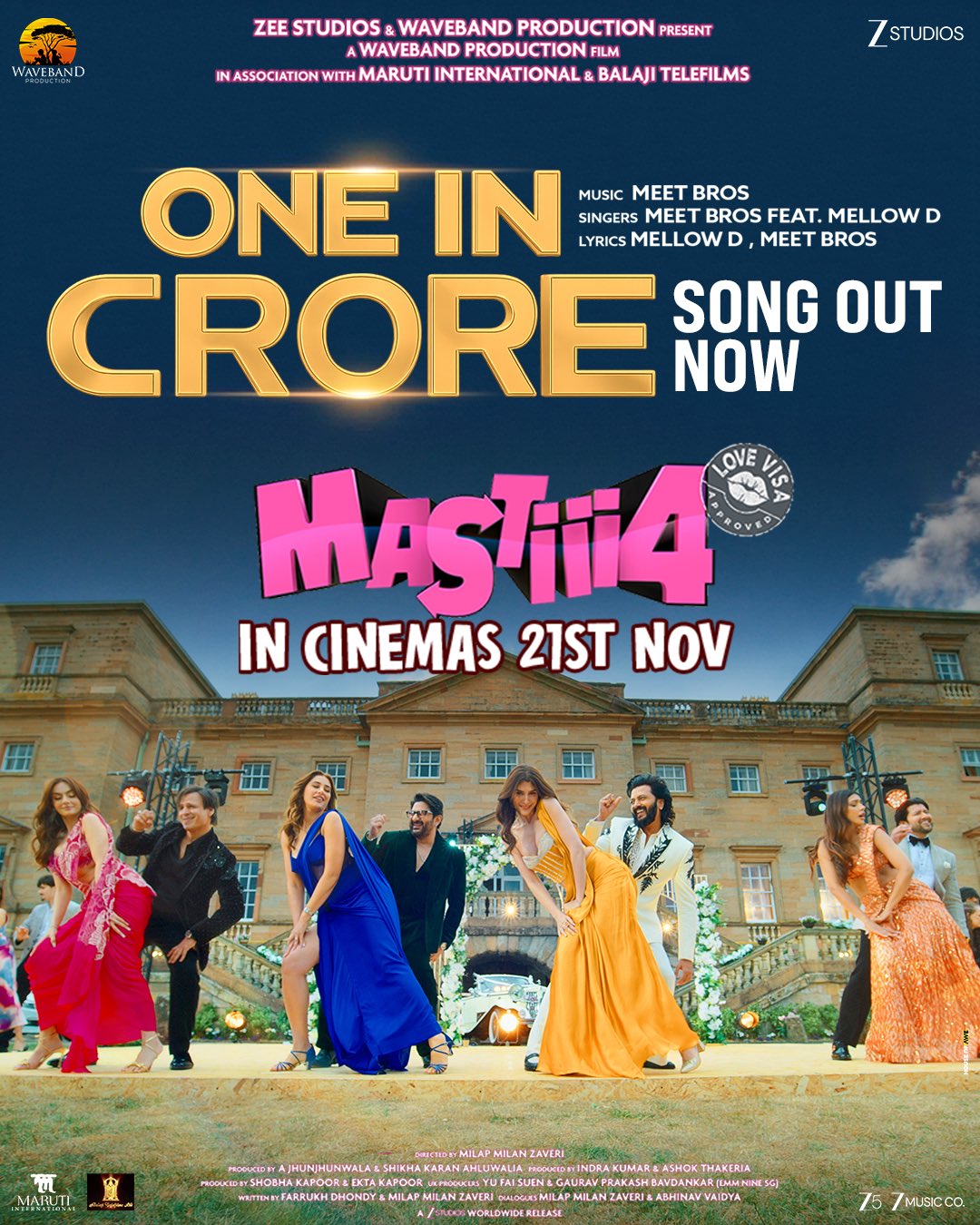 Mastiii 4 One in Crore song release