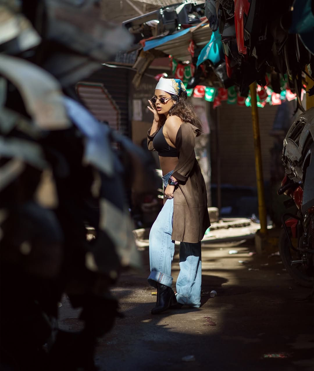 Nandita Swetha turning a simple alley into runway magic