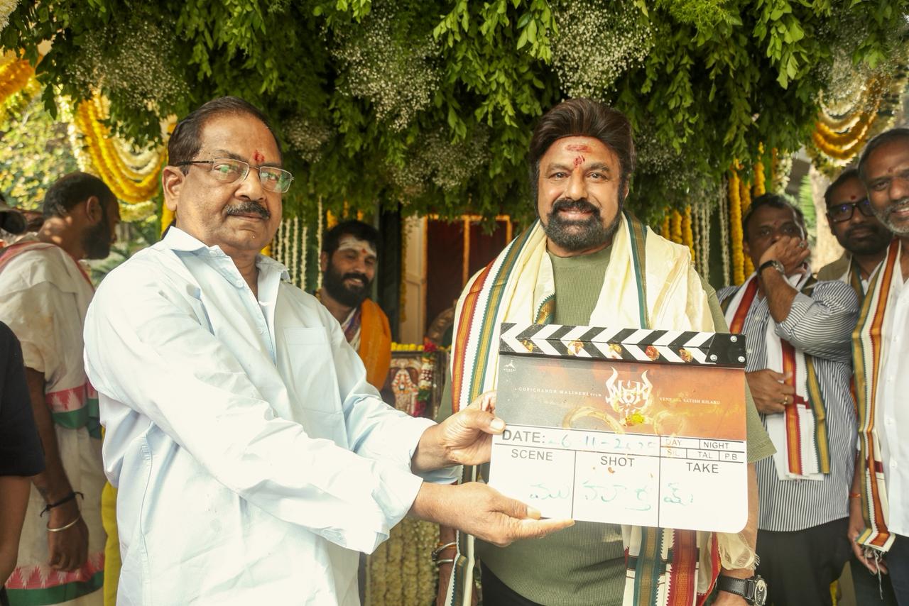 Balakrishna holding clapboard at NBK 111 launch