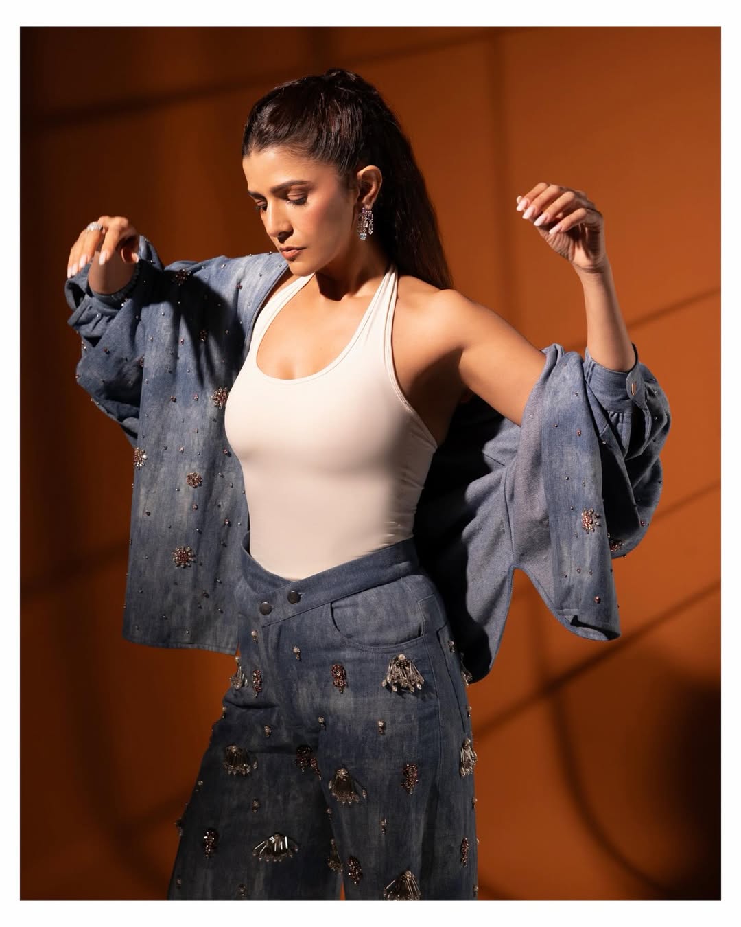 Nimrat Kaur shining in denim with confident sparkle