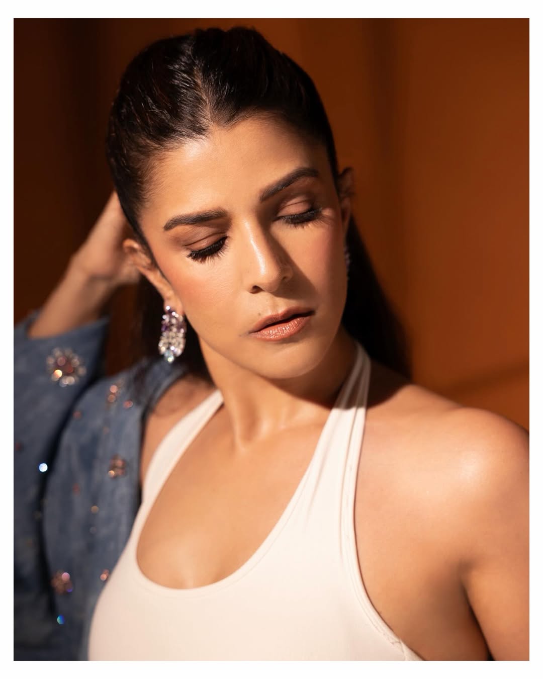 Nimrat Kaur pairing sleek elegance with shimmering accessories