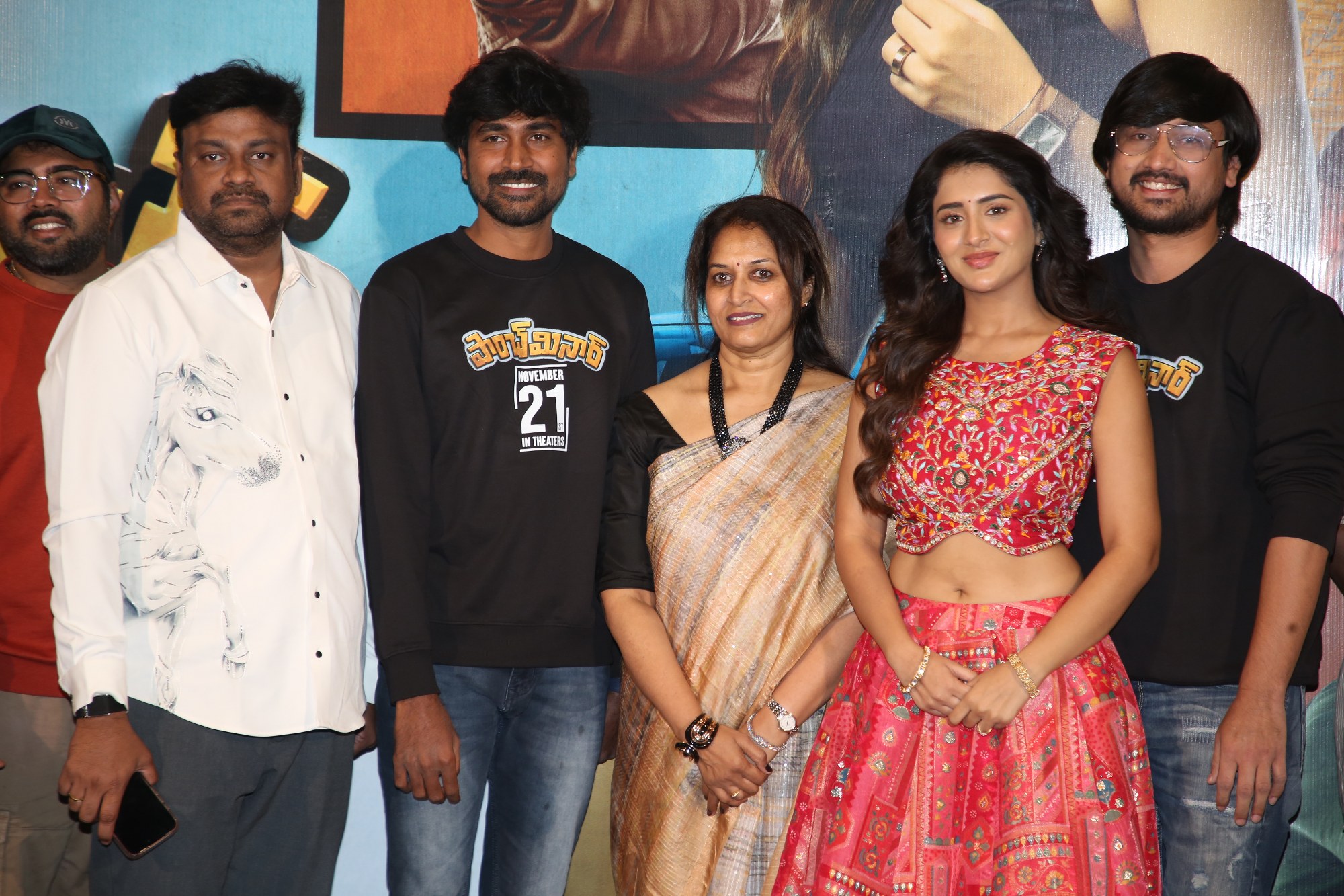 Sai Rajesh Rashi Singh Raj Tarun with team