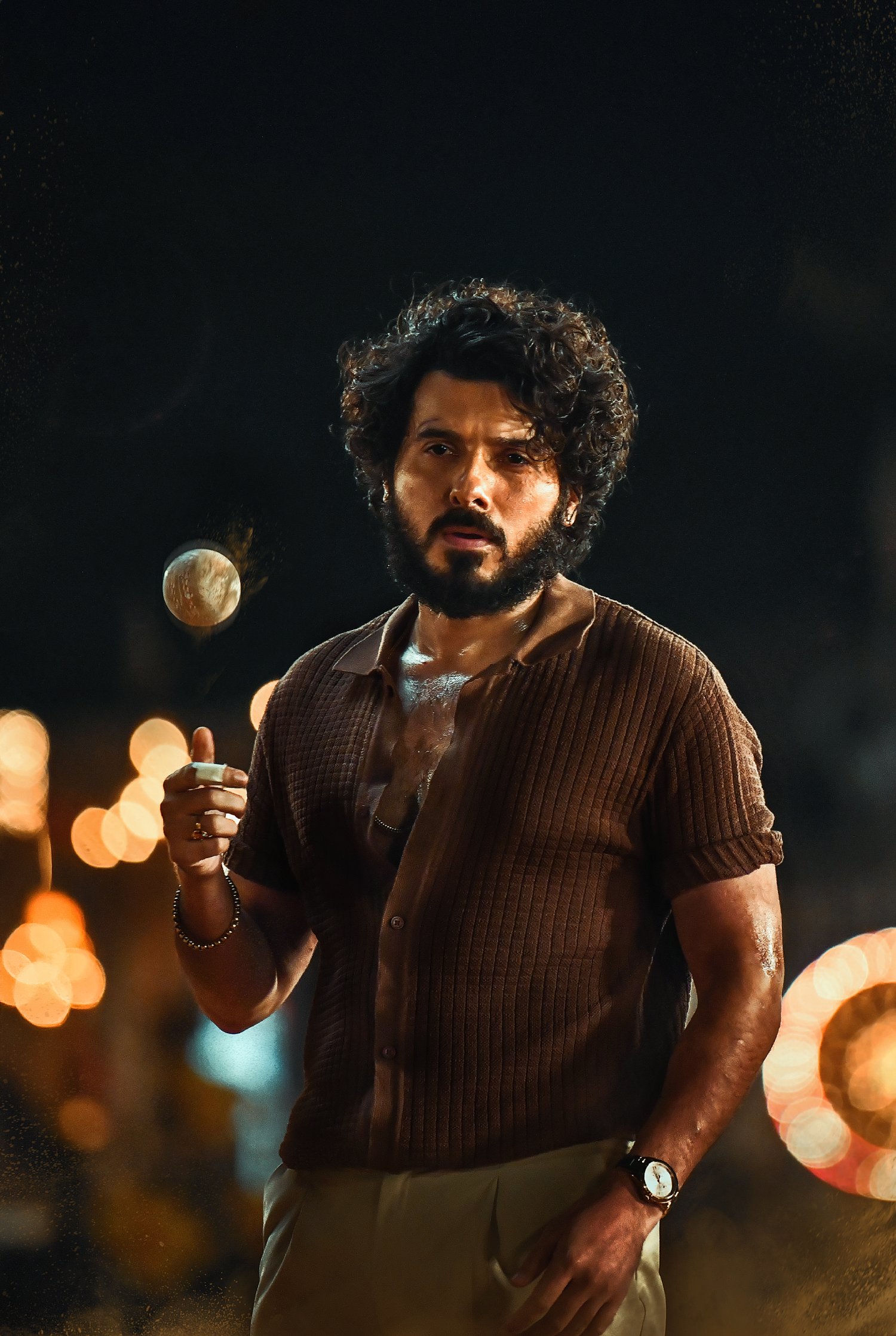 Divyenndu Sharma intense look still Peddi