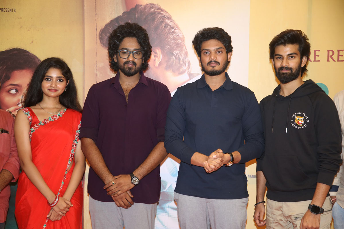 Preethi Neha, Roshan Kanakala, Akash Puri, Sathvik Varma posing together